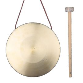 2024 30cm Main Gong Cymbales Cuivre Gong Chapelle Opéra Percussion Instrument Avec Rond Jouer Marteau -Gt