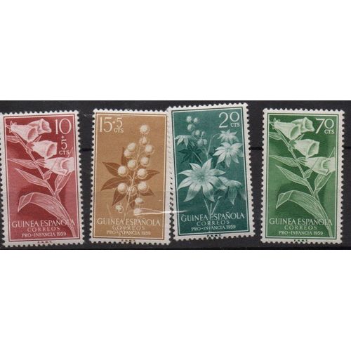 Guinée Espagnole ( Équatoriale ) Timbres Fleurs