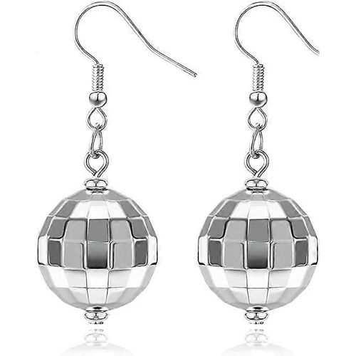 Boule Disco Boucles D¿Oreilles Womens Silver Gold Disco Mirror Ball Boucles D¿Oreilles Parfaites Pour Les Années 70 Costumes Dance Party Costume Accessoires