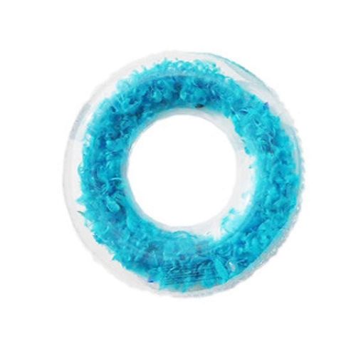 Anneau De Natation Transparent Gonflable Épaissie Anneau De Flottaison De Piscine Gonflable De Plume De Paillettes - Bleu - 80 #.