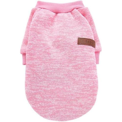 Vêtements Pour Chien De Compagnie Pull Pour Chien Doux Épaississant Chaud Chiot Chiens Chemise Chiot D¿Hiver Pull Pour Chiens (Rose, M)