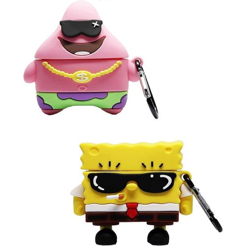 Étui de protection mignon 2 pièces compatible avec Apple AirPods Pro, Dessin animé Anime Cool Kawaii Food Cover Étui en silicone pour Apple AirPods Pro 2019 Hommes et