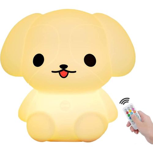 Veilleuse Pour Enfants, Lampe De Chien Mignon Touch Nightlights Mood Light Led Lumière Douce Avec 9 Couleurs Changer Cadeau Pour Filles Enfants, Garçons, Aîné, Chambre Des Femmes