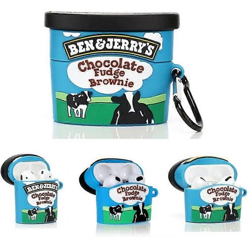 Coque en silicone Coque mignonne compatible avec les Airpods 1,2,3&Pro d¿Apple [Série de canettes de boisson] (Coque Airpods Pro, Benjerry)