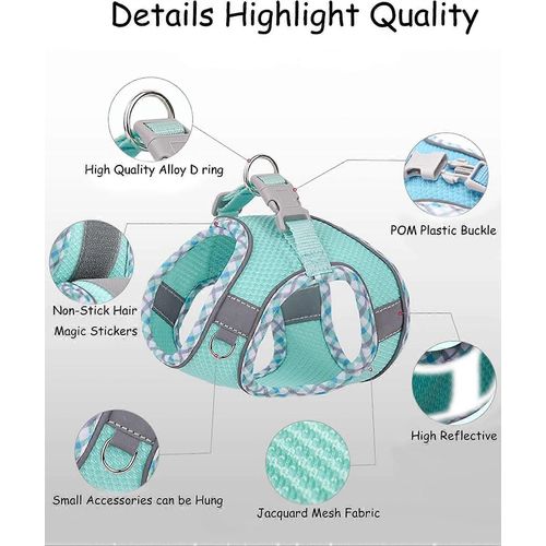 Harnais Pour Chien Pour Petits Chiens Moyens Sans Traction, Ensemble Harnais Et Laisse Pour Chiot, Harnais Pour Chien Easy Walk Pour La Marche, La Course, L¿Entraînement (Violet, L)