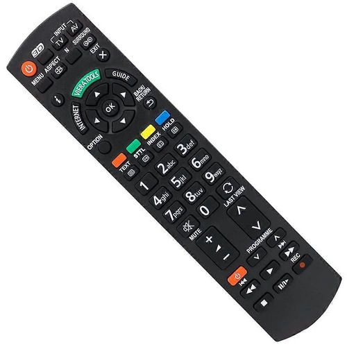 Télécommande lumineuse universelle de remplacement compatible avec Panasonic Viera TV/Viera Link/3D/LCD/LED/HDTV