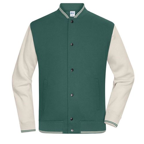 Veste Teddy Unisexe - 8044 - Vert Et Beige Grès