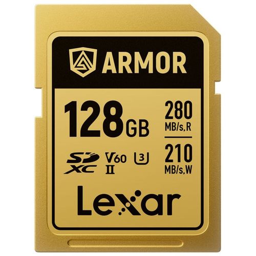 LEXAR Carte SDXC Pro Gold Series ARMOR UHS-II 128Go IP68 R280/W210MB/s