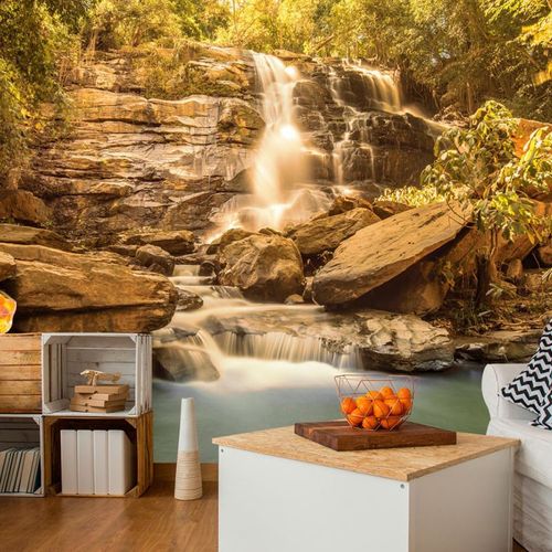Papier Peint "Sunny Waterfall" 210 x 300 cm