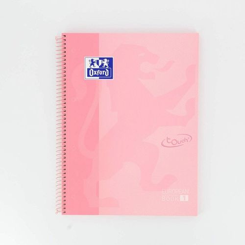 Cahier - Oxford - European Book - Rose Clair - A4+ - 80 Feuilles Lignées - 5 Unités