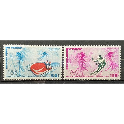 Lot De 2 Timbres Tchad 1972 Y&t N° Pa 111 / 112
