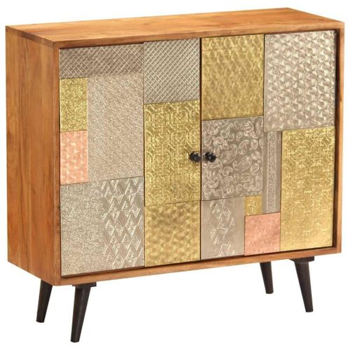 Buffet Bahut Armoire Console Meuble De Rangement 80 Cm Bois D'acacia Massif 4402249