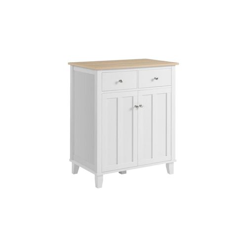 Buffet 2 Portes Sonia Coloris Bois Et Blanc