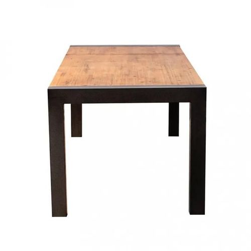 Table Repas Extensible 160/210 Cm En Acacia Et Pieds Métal - Workshop