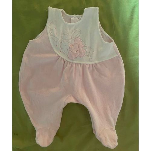 Pyjama Rose Et Blanc "Bébé Confort" 1 Mois