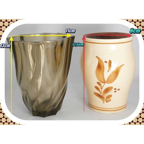 Lot de 02 vases à fleurs