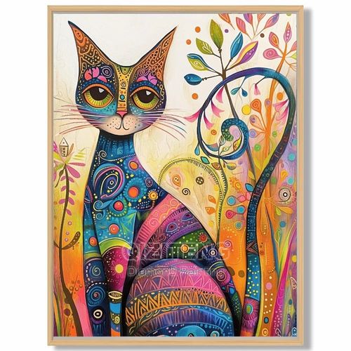 Kit Diy Tableau Diamant 5d Broderie Diamant Ville Paysage Animal Chat Plein Diamant Dessin Animé Point De Croix Ensemble Art - Décoration Murale Moderne, Cadeau Créatif Anti-Stress Pour Adultes