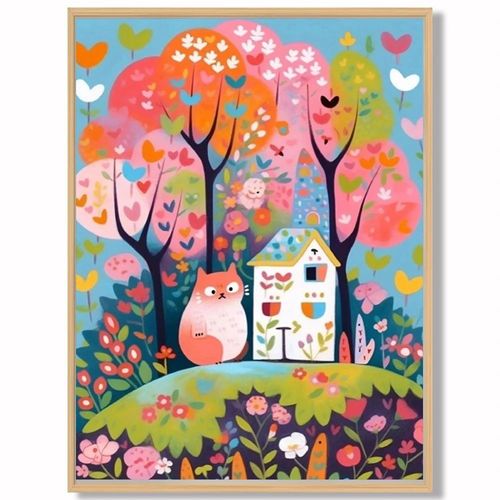 Kit Diy Tableau Diamant 5d Broderie Diamant Ville Paysage Animal Chat Plein Diamant Dessin Animé Point De Croix Ensemble Art - Décoration Murale Moderne, Cadeau Créatif Anti-Stress Pour Adultes