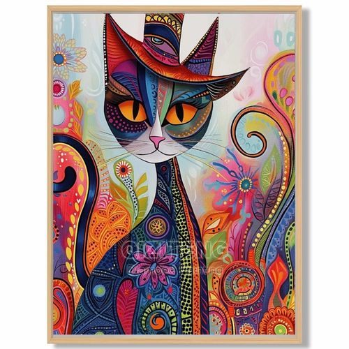 Kit Diy Tableau Diamant 5d Broderie Diamant Ville Paysage Animal Chat Plein Diamant Dessin Animé Point De Croix Ensemble Art - Décoration Murale Moderne, Cadeau Créatif Anti-Stress Pour Adultes