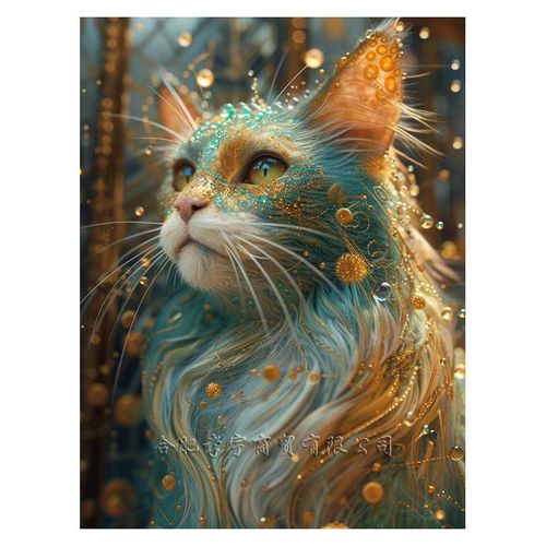 Kit Diy Tableau Diamant 5d Peinture De Broderie Diamant Complète Avec Chat Mignon, Artisanat, Salon, Chambre À Coucher - Décoration Murale Moderne, Cadeau Créatif Anti-Stress Pour Adultes