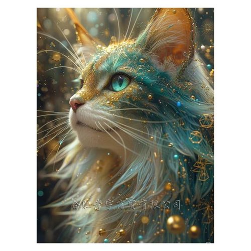 Kit Diy Tableau Diamant 5d Peinture De Broderie Diamant Complète Avec Chat Mignon, Artisanat, Salon, Chambre À Coucher - Décoration Murale Moderne, Cadeau Créatif Anti-Stress Pour Adultes
