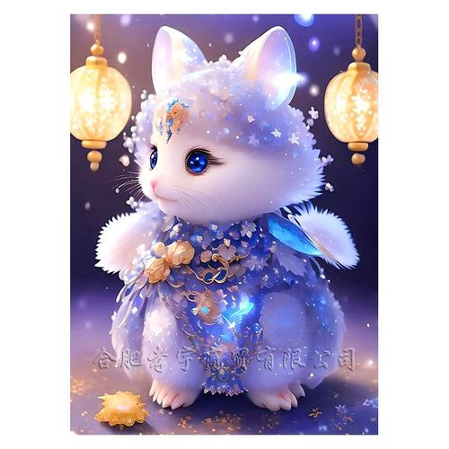 Kit Diy Tableau Diamant 5d Dessin Animé Chat Point De Croix Diamant Broderie Fleurs Plein Diamant Incrusté Entrée Salon Étude - Décoration Murale Moderne, Cadeau Créatif Anti-Stress Pour Adultes