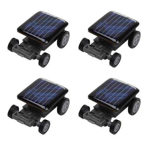 4x Mini Voiture De Haute Qualite Jouet Solaire De Coureur De Voiture Gadget Educatif Pour Enfants Jouet D'energie Solaire De Vente Chaude Noir