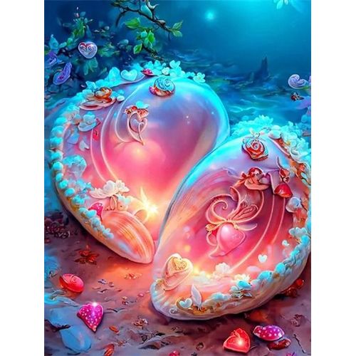 Mosaïque Strass Carrée Peinture à la main en diamants de Dream Shell Loisir Créatif Débutant, Idée Cadeau Original pour Noël