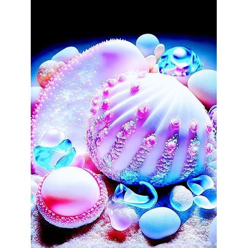 Mosaïque Strass Carrée Peinture à la main en diamants de Dream Shell Loisir Créatif Débutant, Idée Cadeau Original pour Noël