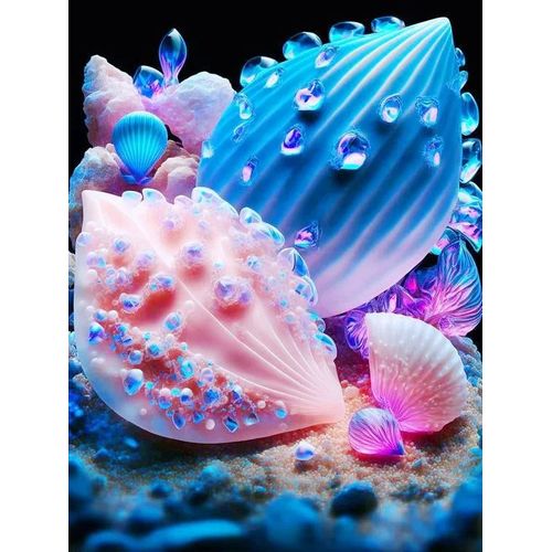 Mosaïque Strass Carrée Peinture à la main en diamants de Dream Shell Loisir Créatif Débutant, Idée Cadeau Original pour Noël