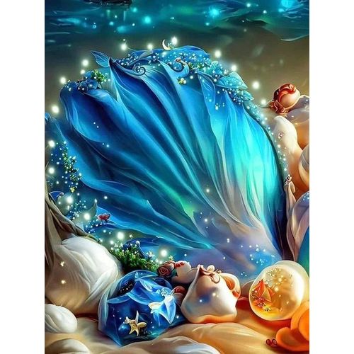 Mosaïque Strass Carrée Peinture à la main en diamants de Dream Shell Loisir Créatif Débutant, Idée Cadeau Original pour Noël