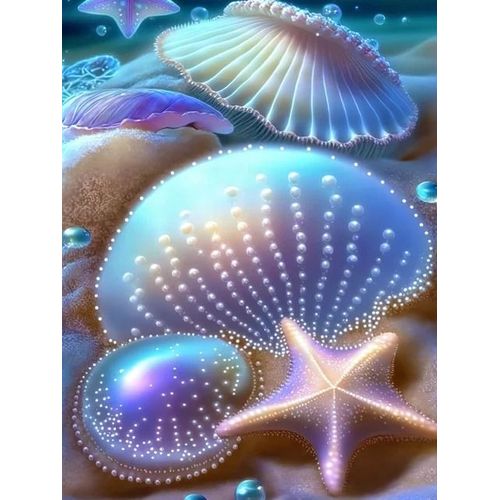 Mosaïque Strass Carrée Peinture à la main en diamants de Dream Shell Loisir Créatif Débutant, Idée Cadeau Original pour Noël