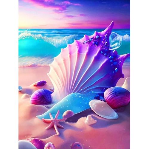 Mosaïque Strass Carrée Peinture à la main en diamants de Dream Shell Loisir Créatif Débutant, Idée Cadeau Original pour Noël