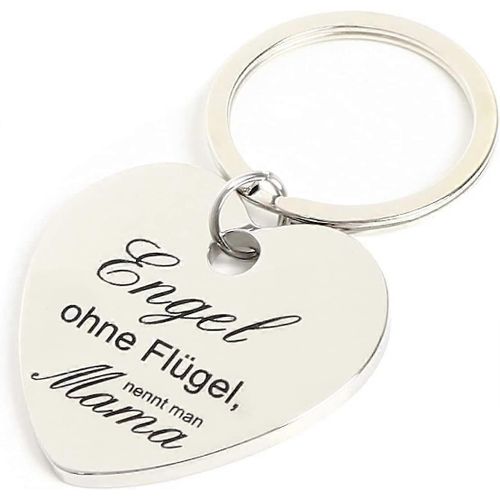 Porte-Clés Coeur Gravé « Ange Sans Ailes, L'homme Appelle Maman », Cadeau De Fête Des Mères Cadeau