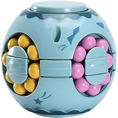 2 In1 Rotation Fidget Spinner Magic Bean Infinity Cube Stress Relief Ball Adultes Enfants Unisexe-enfants Jouets de puzzle éducatifs (vert)