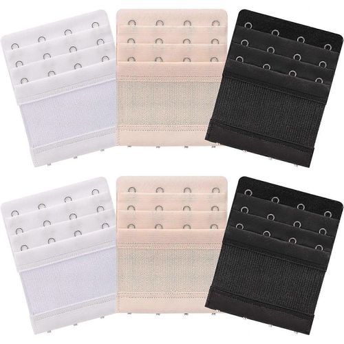 Ensemble D'extension De Soutien-Gorge Pour Femmes 6 Pièces 4 Crochets D'extensions De Soutien-Gorge Élastiques Confortables