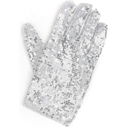 Michael Jackson Sequin Glove - White Right Hand Glove Costume Accessoire - 1 Pièce - -