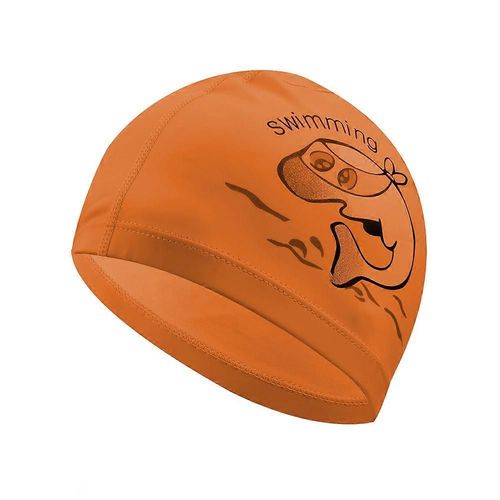 Chapeaux De Bain Pour Enfants Pour Garçons Filles, Bonnet De Bain À Haute Élasticité Garde Les Cheveux Propres Respirable Fit-Orange 