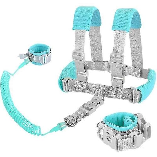 En 1 Laisse De Bébé Sangle De Poignet Anti-Perdu Pour Les Tout-Petits, Harnais Pour Tout-Petit, Laisse Pour Bébé, Laisse Pour Enfant En Bas Âge, Laisses De Poignet (Vert 5 Pieds)