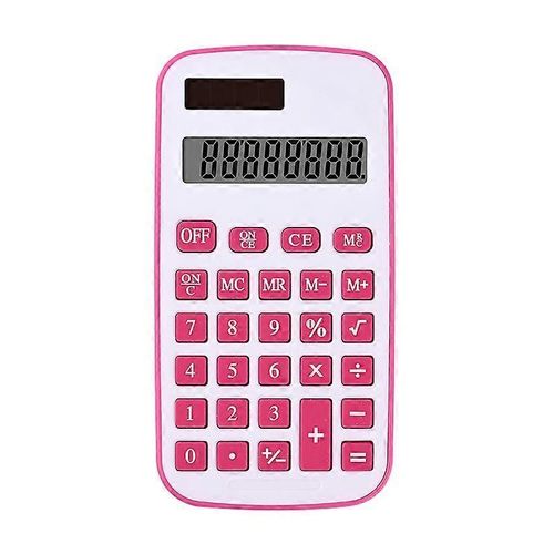 good Calculatrice de poche compacte avec affichage à 8 chiffres - Rose