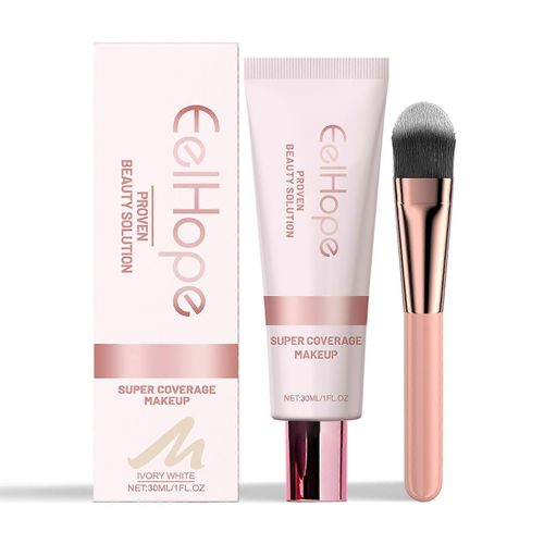 Correcteur De Couleur Ivoire Fond De Teint Liquide Naturellement Léger, Fin, Hydratant, Éclaircissant, Correcteur, Contrôle Fort Du Sébum, Tenue Du Maquillage, Correcteur Liq 
