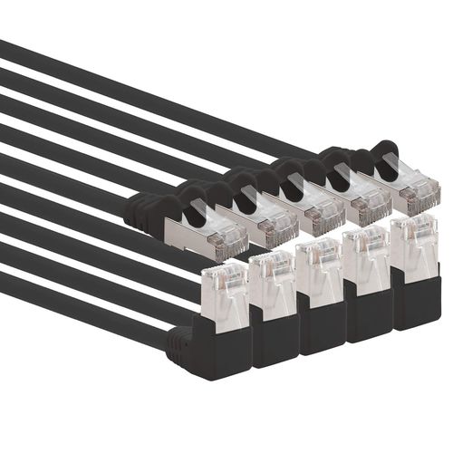 366212 Cble rseau Cat.6 angle 90 degrs 3,0 m - noir