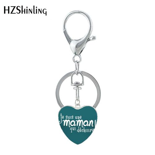 Porte-Clés En Forme De C¿Ur, Je Suis Une Super Maman, Meilleurs Cadeaux, Pendentif En Verre, Pour Femmes, Nouvelle Collection 2020