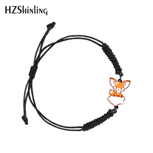 Bracelet Réglable En Résine Acrylique Pour Femme, Renard Rouge, Colonne Vertébrale Et Bébé, Animal, Ultissée Noire Et Rouge, Bijoux À La Mode, Élection Xy