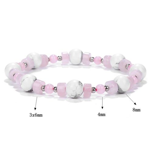 Bracelet En Quartz Rose Tendance, Perles De Cristal Rose, Breloques Extensibles En Pierre Naturelle, Bijoux De Guérison Pour Femmes, Cadeau Reiki