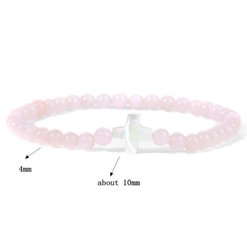 Bracelet En Quartz Rose Tendance, Perles De Cristal Rose, Breloques Extensibles En Pierre Naturelle, Bijoux De Guérison Pour Femmes, Cadeau Reiki