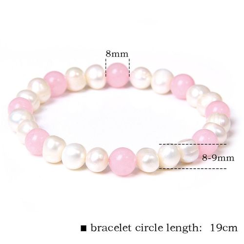 Bracelet En Quartz Rose Tendance, Perles De Cristal Rose, Breloques Extensibles En Pierre Naturelle, Bijoux De Guérison Pour Femmes, Cadeau Reiki