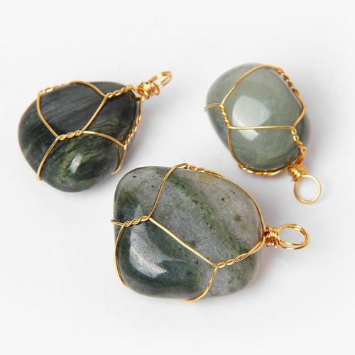 Pendentif En Pierre Naturelle Polie, Agates, Quartz, Pierre Brute, Fil Enroulé, Breloques En Cristal Pour Bijoux, Collier De Bricolage, Boucles D'oreilles