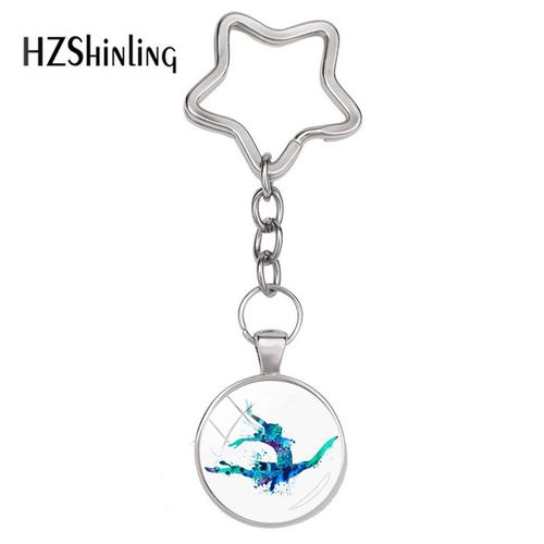 J'aime Aqstar-Porte-Clés Cabochon Breton En Verre, Porte-Clés De Style Charmant, Bijoux D'art Indépendants Chauds, Nouvelle Mode, 2020