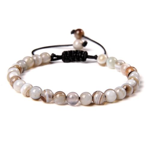 Bracelets En Agate Naturelle Pour Hommes Et Femmes, Perles Rondes En Pierre Oeil De Tigre Howlites, Bijoux De Guérison, Cadeaux De Noël